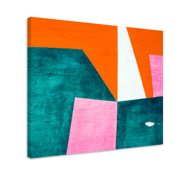 キャンバス 幾何学的 抽象的オレンジ構成 - TENSTICKERS