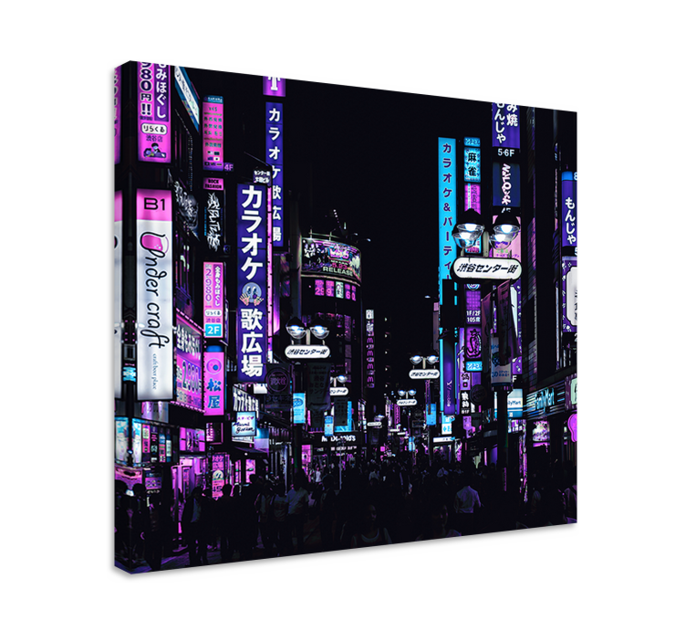 キャンバス 都市と国 都市の夜景 - TENSTICKERS