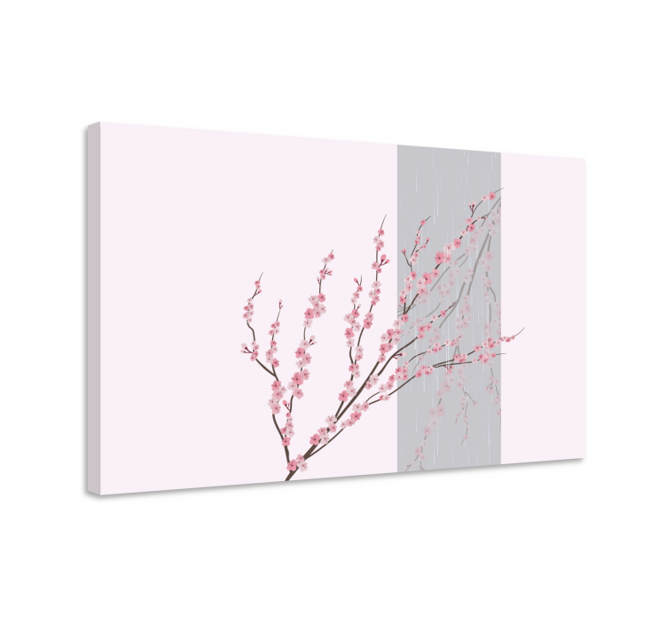 キャンバス 花や植物 桜の花の枝 - TENSTICKERS