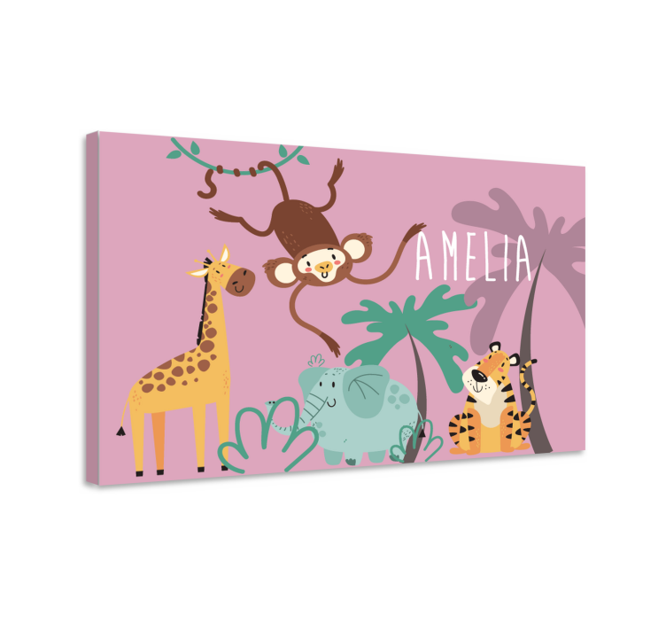 キャンバス 動物 ジャングルの動物たち - TENSTICKERS