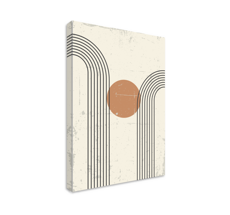 抽象的なハーフアーチ幾何学的なキャンバス - TENSTICKERS