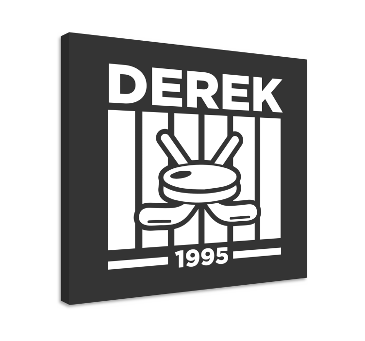 キャンバス ティーンエイジャー パーソナライズドホッケーデザイン - TENSTICKERS