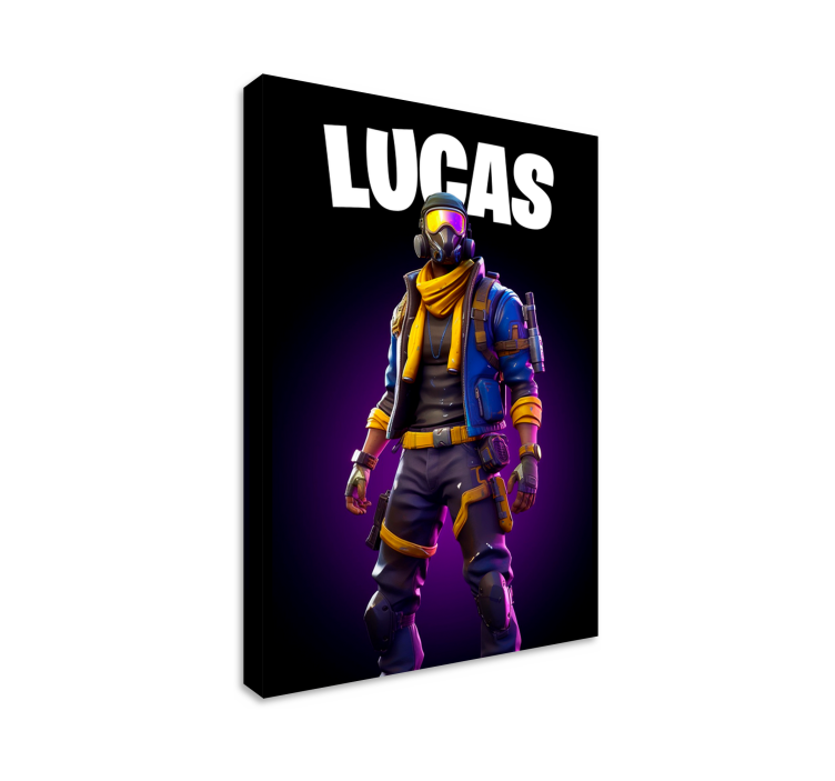 ビデオゲームキャンバスプリント 戦士はサングラスをかけている - TENSTICKERS