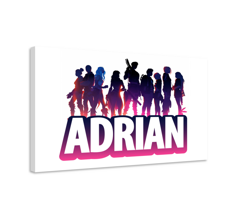 ビデオゲームキャンバスプリント 「壮大なキャラクターのシルエット」 - TENSTICKERS