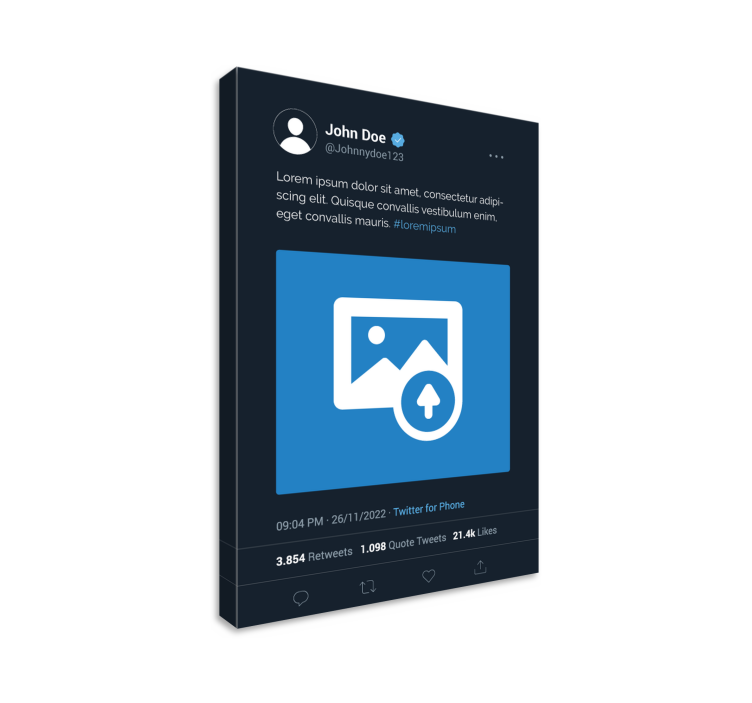 パーソナライズ可能 キャンバス xツイッター画面 - TENSTICKERS