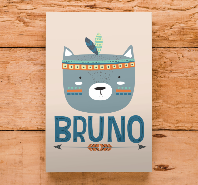 3d キャンバス かわいい動物の顔 - TENSTICKERS