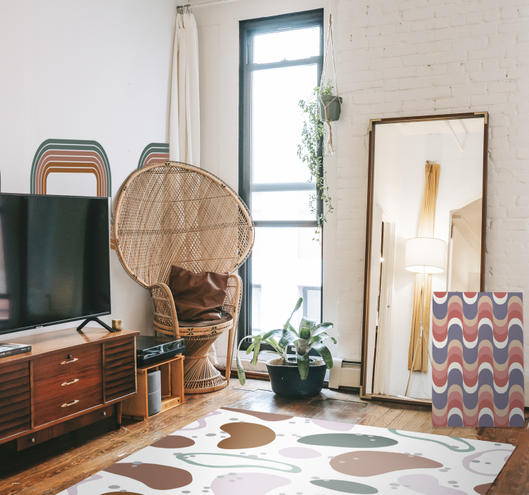 キャンバス 幾何学的 波形パターンデザイン - TENSTICKERS