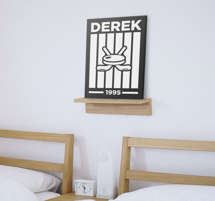 キャンバス ティーンエイジャー パーソナライズドホッケーデザイン - TENSTICKERS