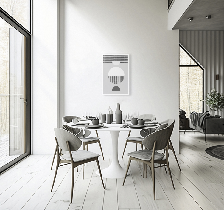 ダイニングルーム キャンバス 北欧のエスティロ - TENSTICKERS