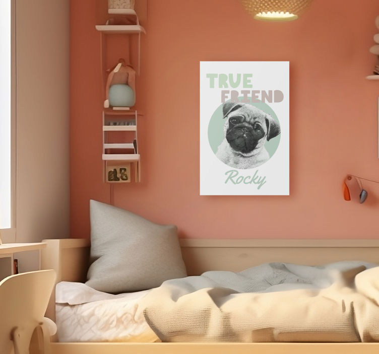 パーソナライズ可能 キャンバス 実の友 - TENSTICKERS