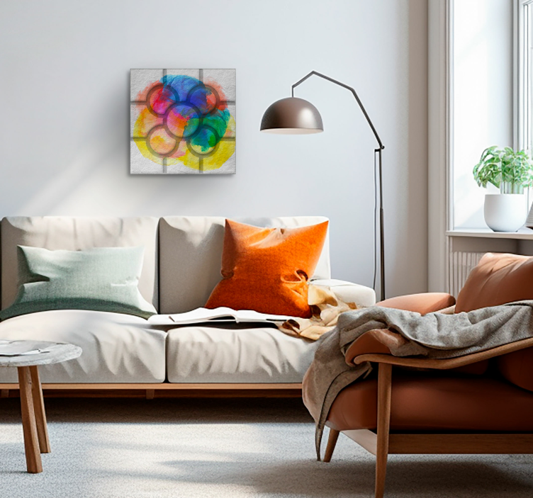 キャンバス ビンテージ ビルバオの鮮やかなストリートタイルビルバオの色鮮やかなストリートタイル - TENSTICKERS