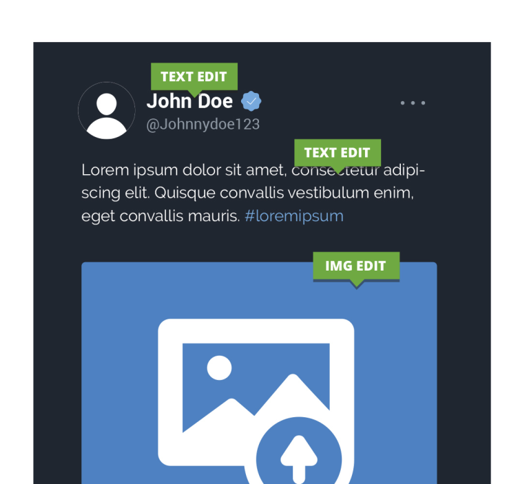 パーソナライズ可能 キャンバス xツイッター画面 - TENSTICKERS