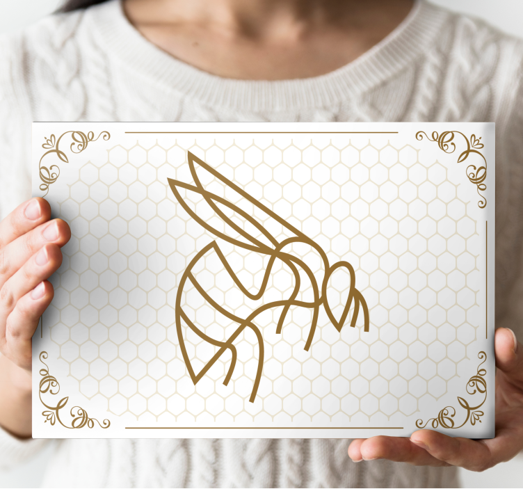 キャンバス 動物 蜂とハチの巣 - TENSTICKERS