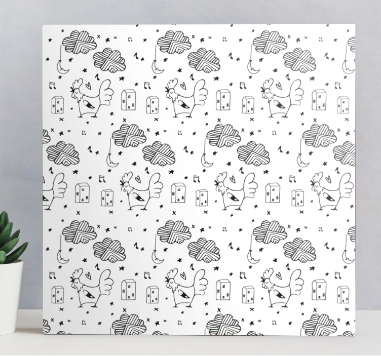 キャンバス 動物 魅力的な羽の友達 - TENSTICKERS