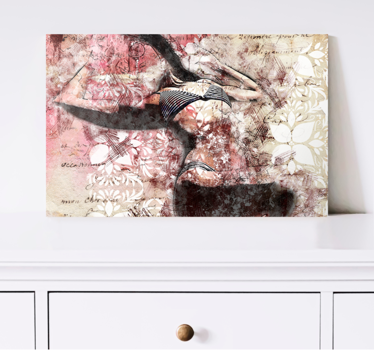 キャンバス 人とキャラクター ダンサーシルエットデザイン - TENSTICKERS