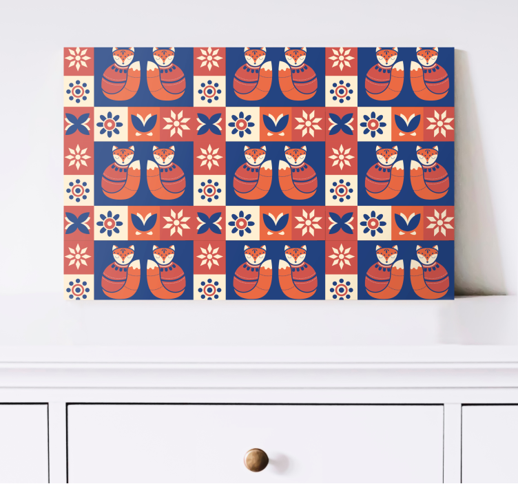 ねこの四つんばいフレンドリーな猫柄 - TENSTICKERS