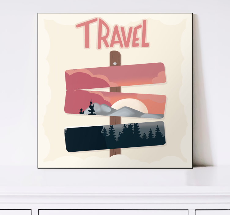 キャンバス 都市と国 旅行の道しるべ - TENSTICKERS