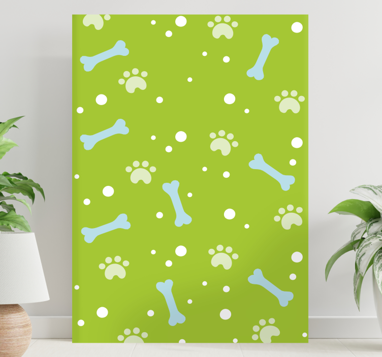 キャンバス 犬 足跡パターン - TENSTICKERS