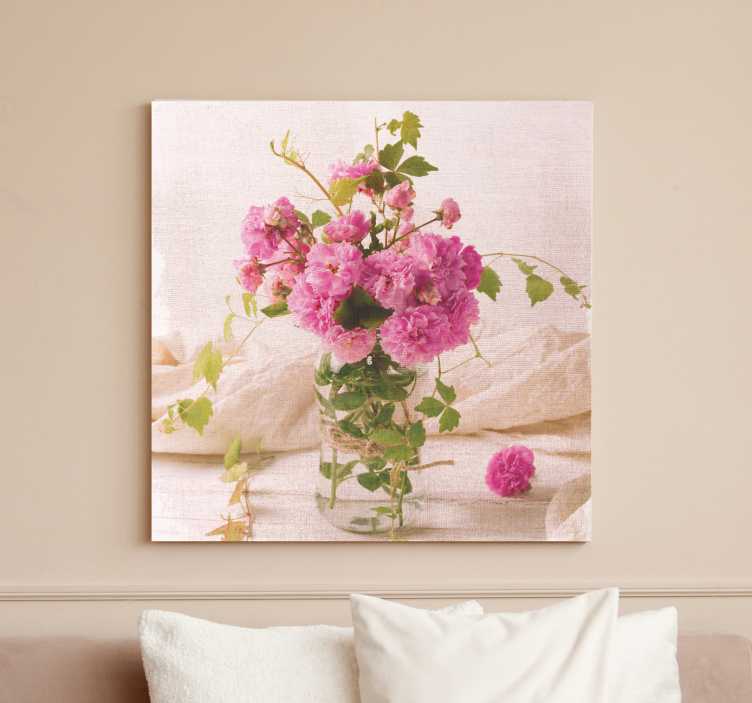 キャンバス 花や植物 ブラッシュボタニカルコンポジション - TENSTICKERS