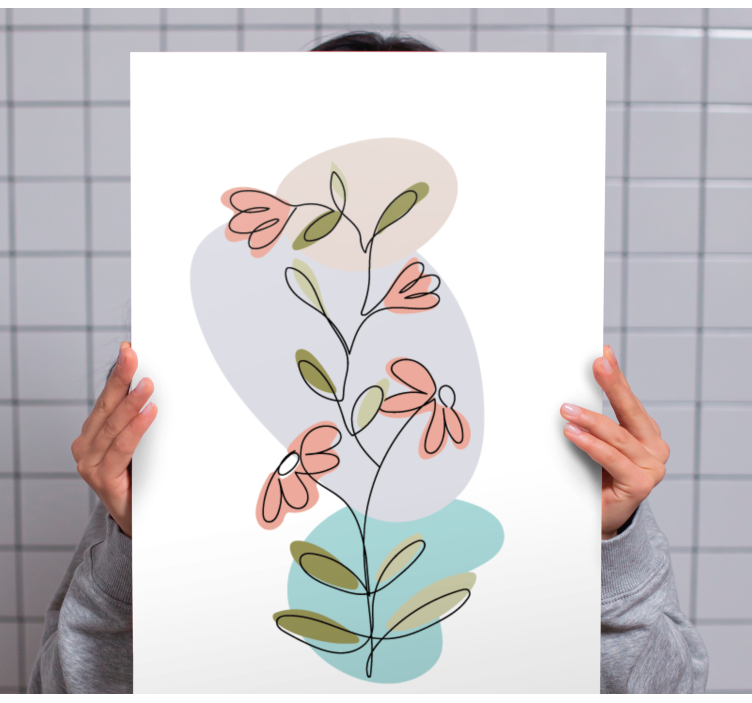 キャンバス 花や植物 ボタニカルフローラルコンポジション - TENSTICKERS