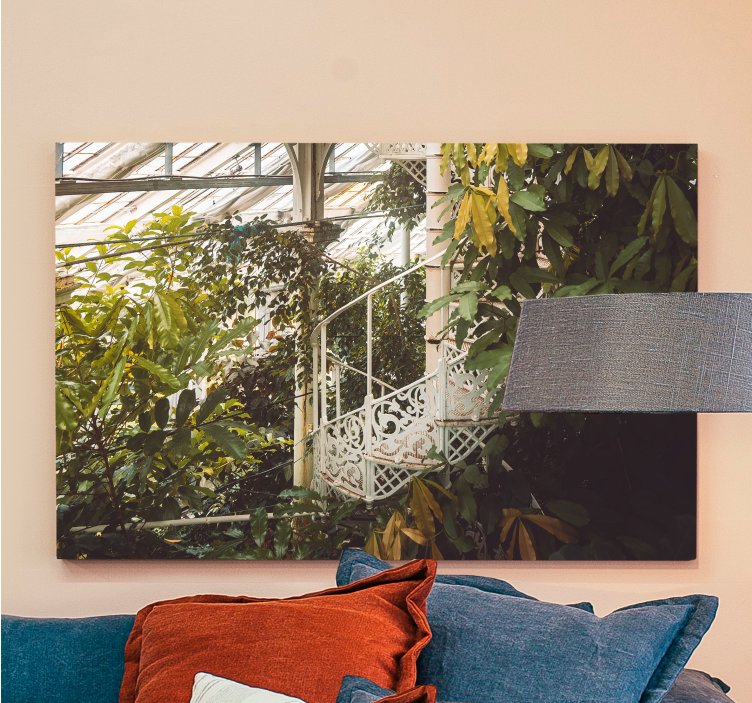 キャンバス 花や植物 豊かな緑の構成 - TENSTICKERS