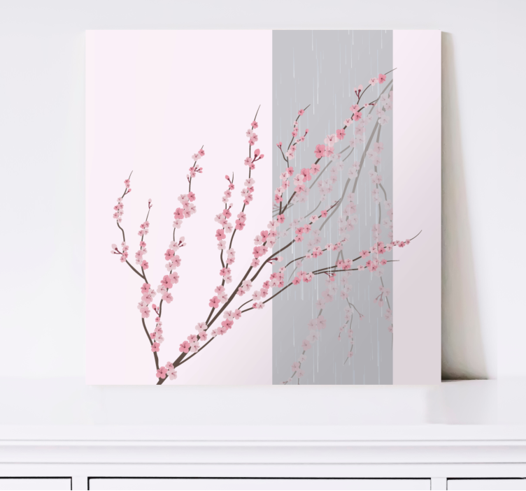 キャンバス 花や植物 桜の花の枝 - TENSTICKERS