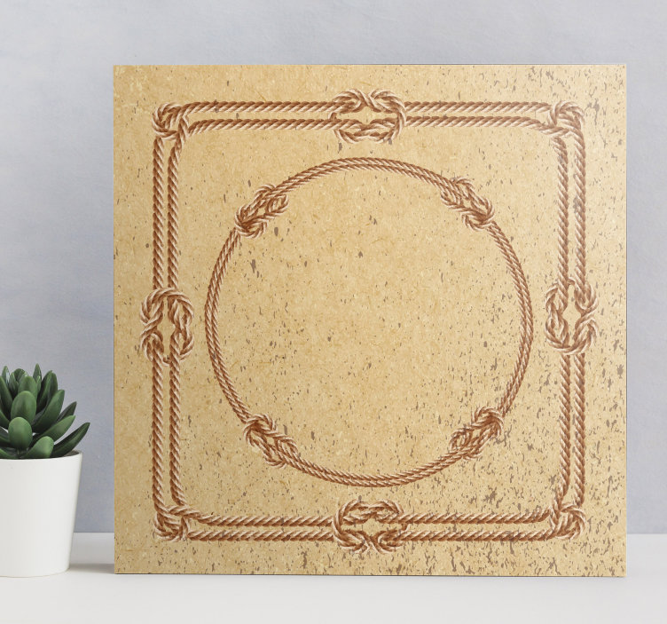 キャンバス 幾何学的 ロープフレームエンボス - TENSTICKERS