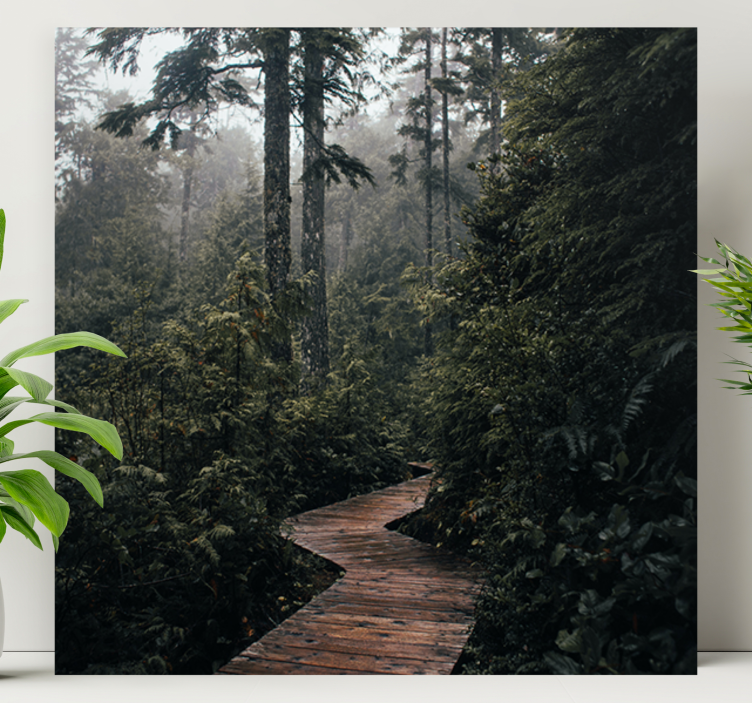 キャンバス 風景 穏やかな森の小道 - TENSTICKERS