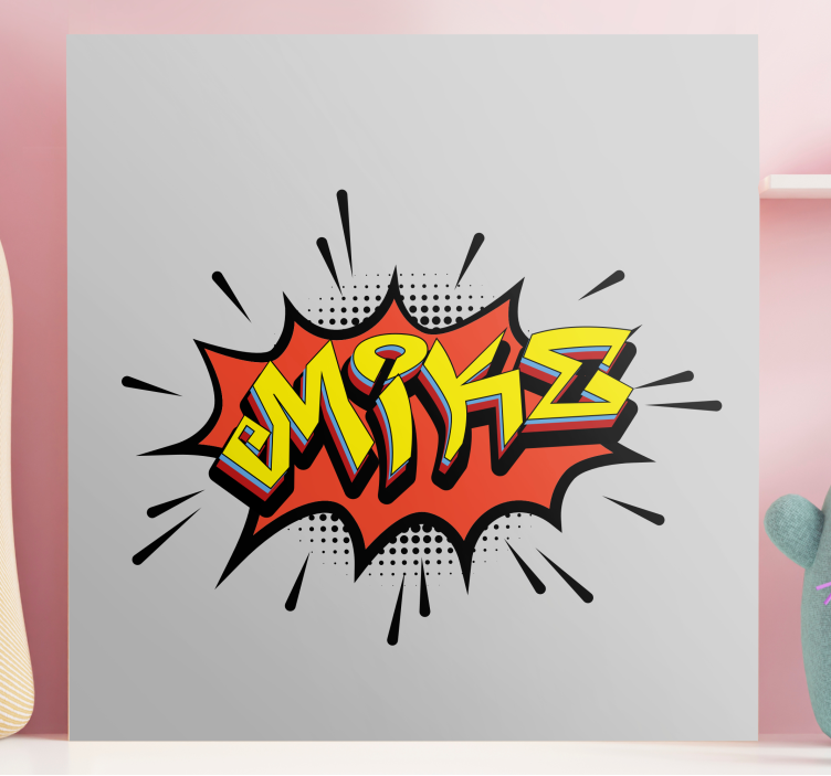 キャンバスabcと文字コミックレタリングスタイル - TENSTICKERS