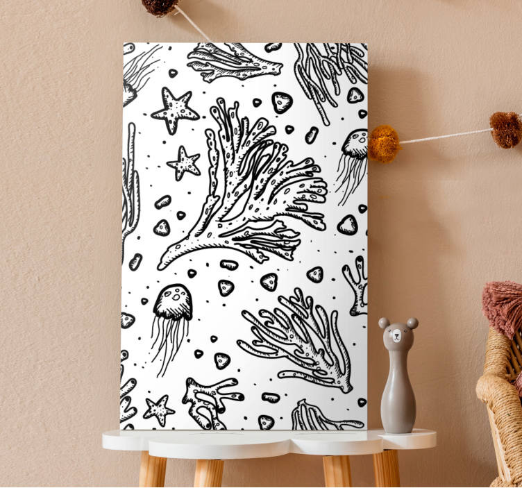 キャンバス マリン サンゴ礁の生き物 - TENSTICKERS