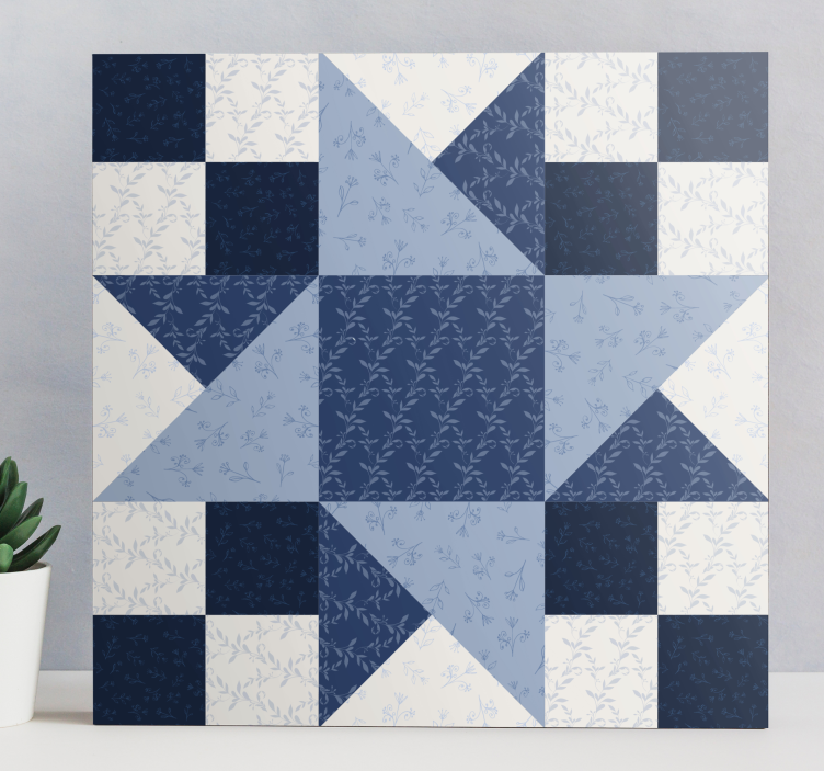 キャンバス 装飾 スターパッチワークデザイン - TENSTICKERS