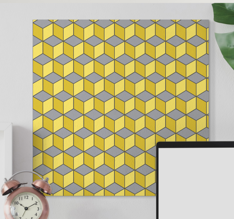 パントンスクエア3dキャンバスプリント - TENSTICKERS