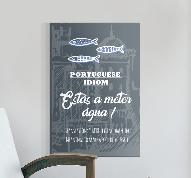 ポルトガル語ことわざ翻訳ばかキャンバス - TENSTICKERS
