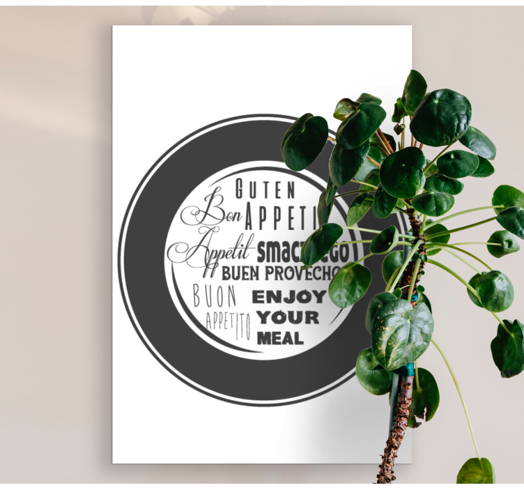 キャンバス 引用符 食事を楽しんでください - TENSTICKERS