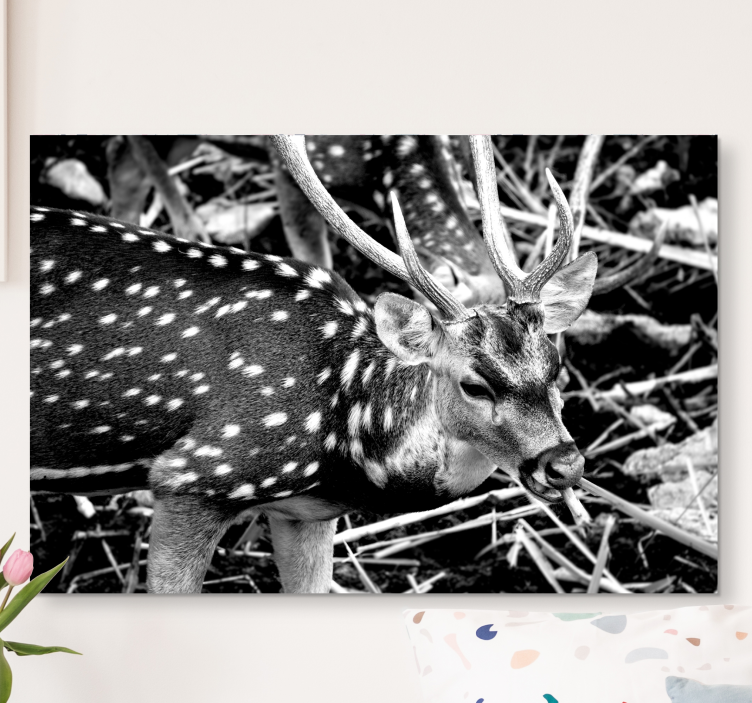 キャンバス 男性だけエレガントなグレースケールポートレート - TENSTICKERS