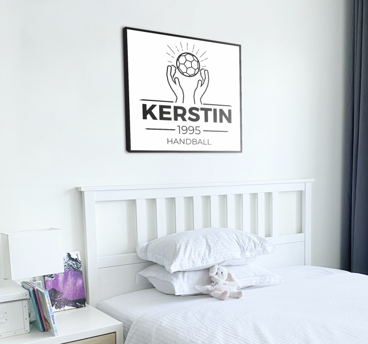 キャンバス ティーンエイジャー パーソナライズされたハンドボールデザイン - TENSTICKERS