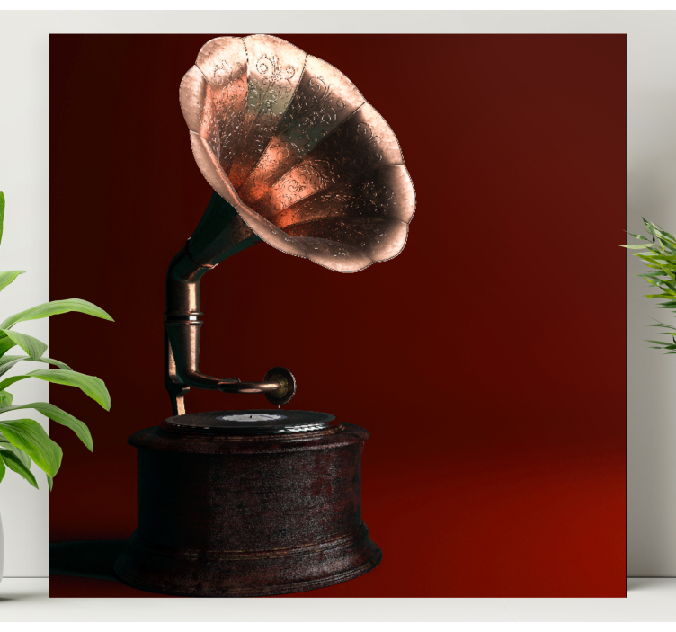 キャンバス ビンテージ クラシックグラモフォン - TENSTICKERS