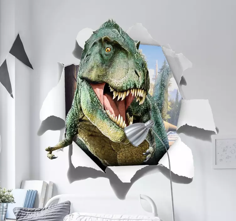 3d t-rexウォールステッカー - TENSTICKERS