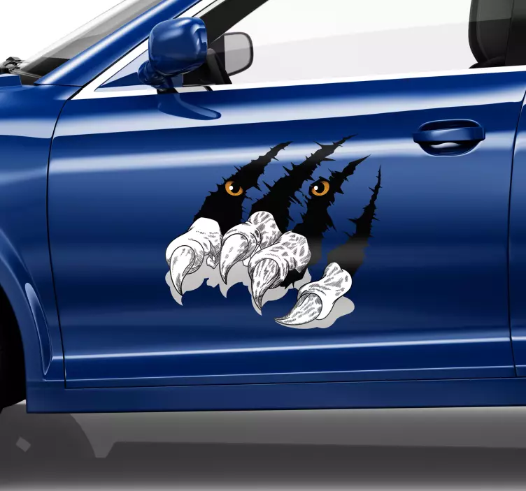 虎の爪車のステッカー - TENSTICKERS