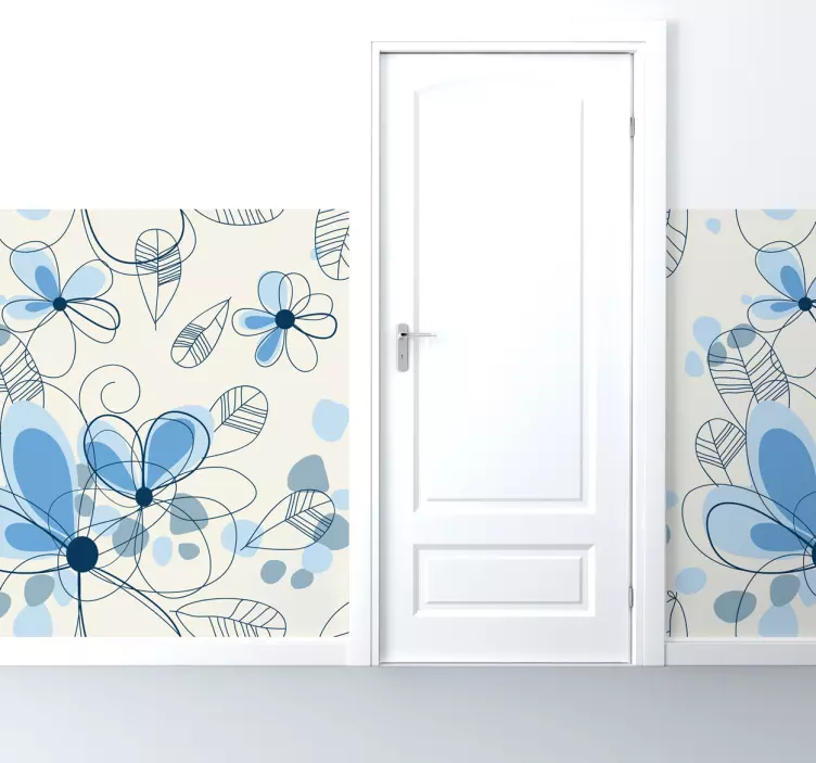 花柄ビニールシートステッカー - TENSTICKERS