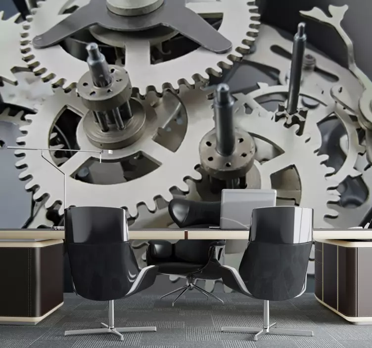 時計機構壁壁画 - TENSTICKERS