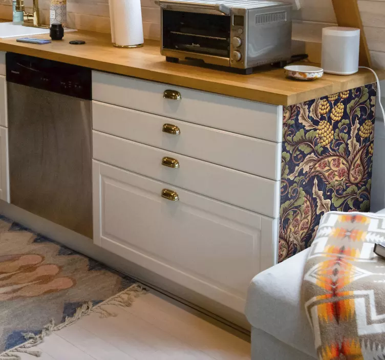 リアルなペイズリーイラスト家具デカール - TENSTICKERS