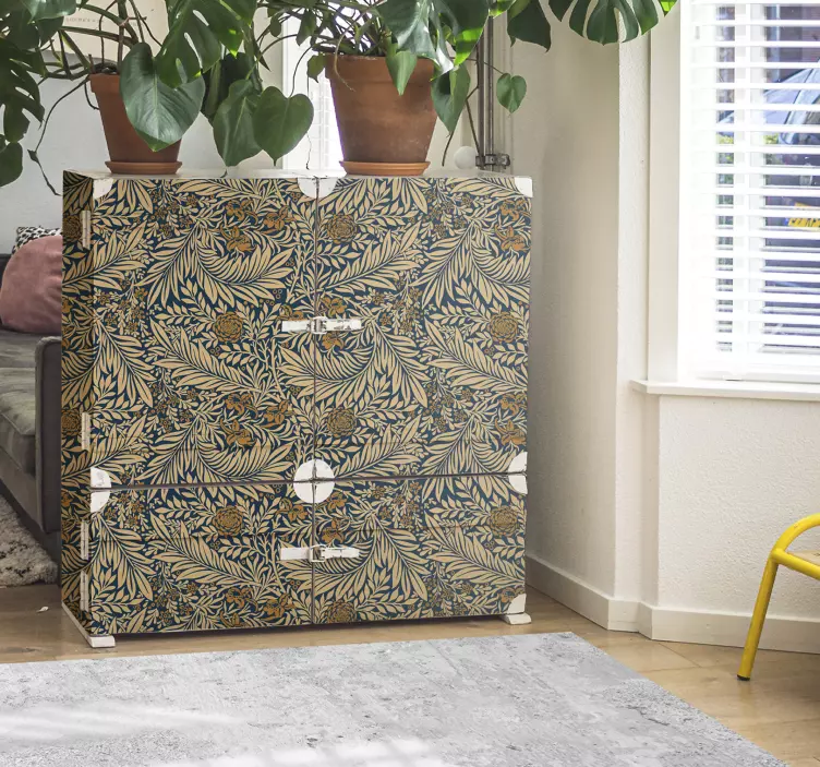 ヴィンテージ花柄のリビングルームの壁の装飾 - TENSTICKERS