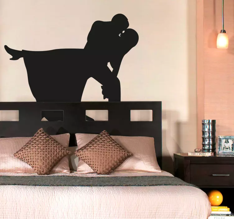 セックスインベッドシルエットステッカー - TENSTICKERS