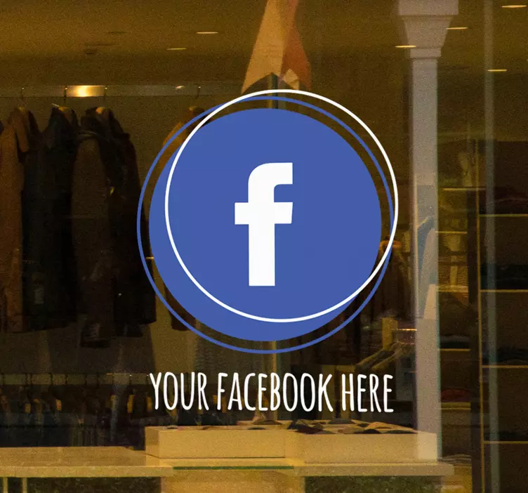 パーソナライズされたサークルfacebookウィンドウステッカー - TENSTICKERS