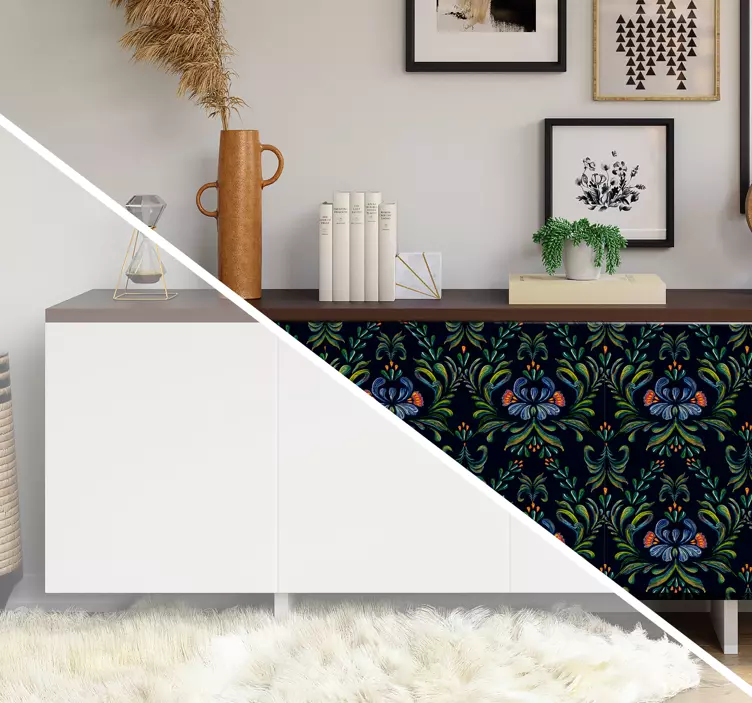 カラフルな民俗飾り家具ステッカー - TENSTICKERS