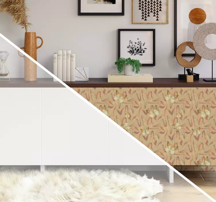 動物 シール 秋の花柄 - TENSTICKERS