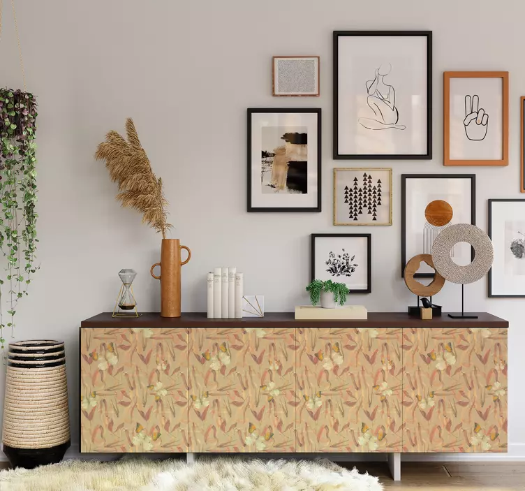 動物 シール 秋の花柄 - TENSTICKERS