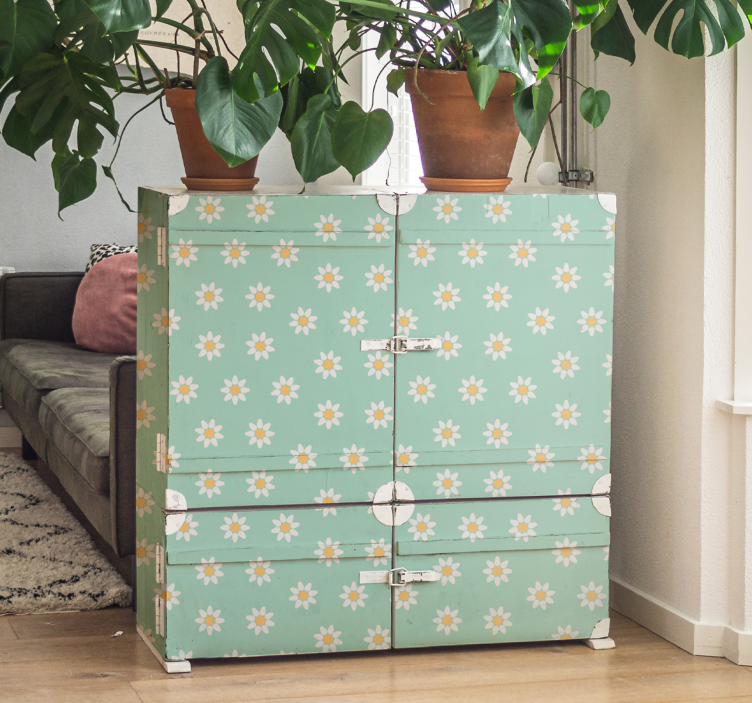 デイジーの花のリビングルームの壁の装飾 - TENSTICKERS