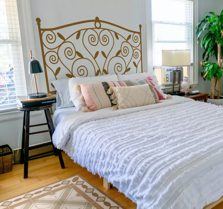 錬鉄のヘッドボードの壁のステッカー - TENSTICKERS